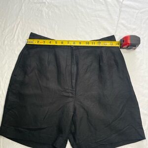 Eddie Bauer Black Flat Front Tailored Shorts